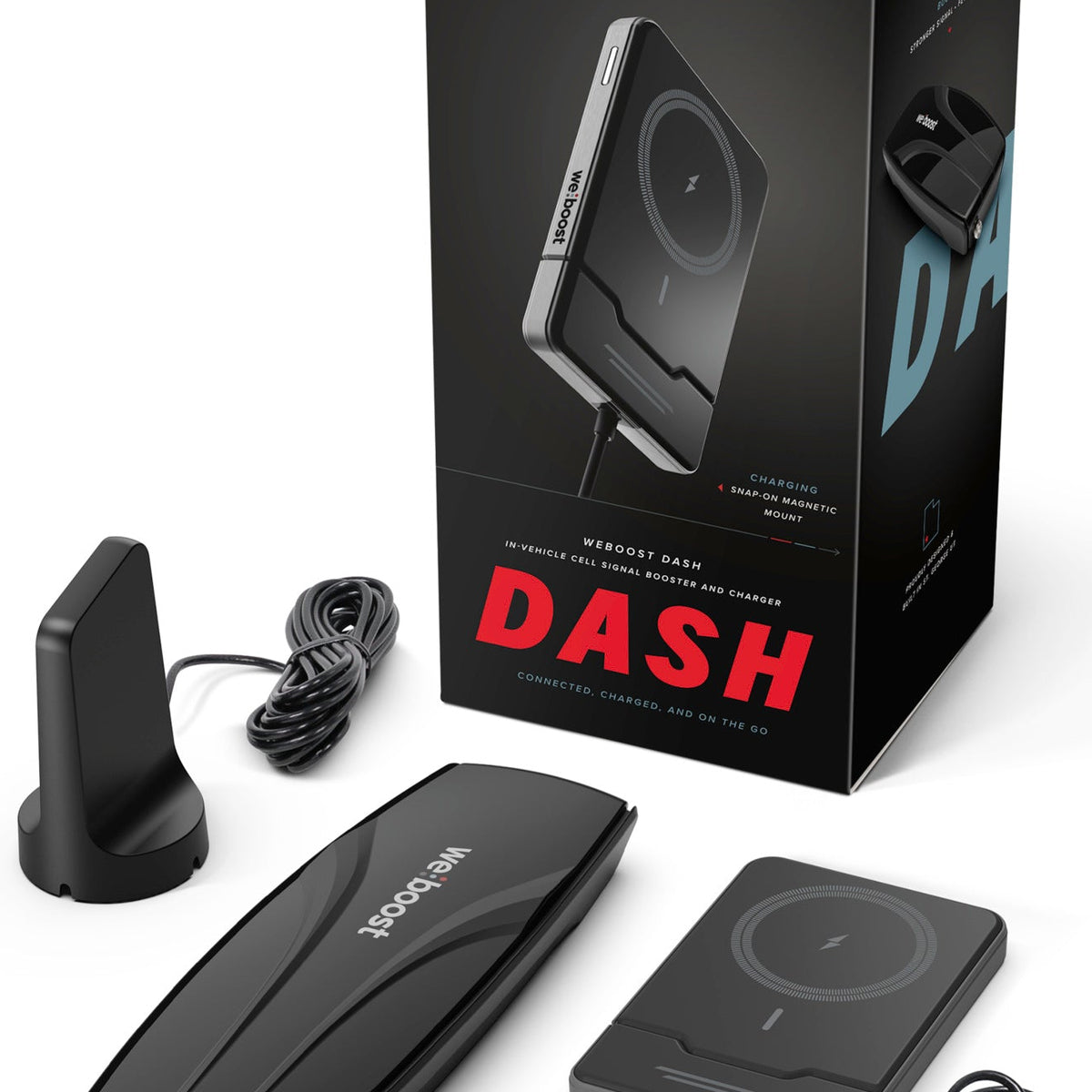 wireless booster box weBoost Dash Mobile Signal Booster with Built-In Wireless Charging