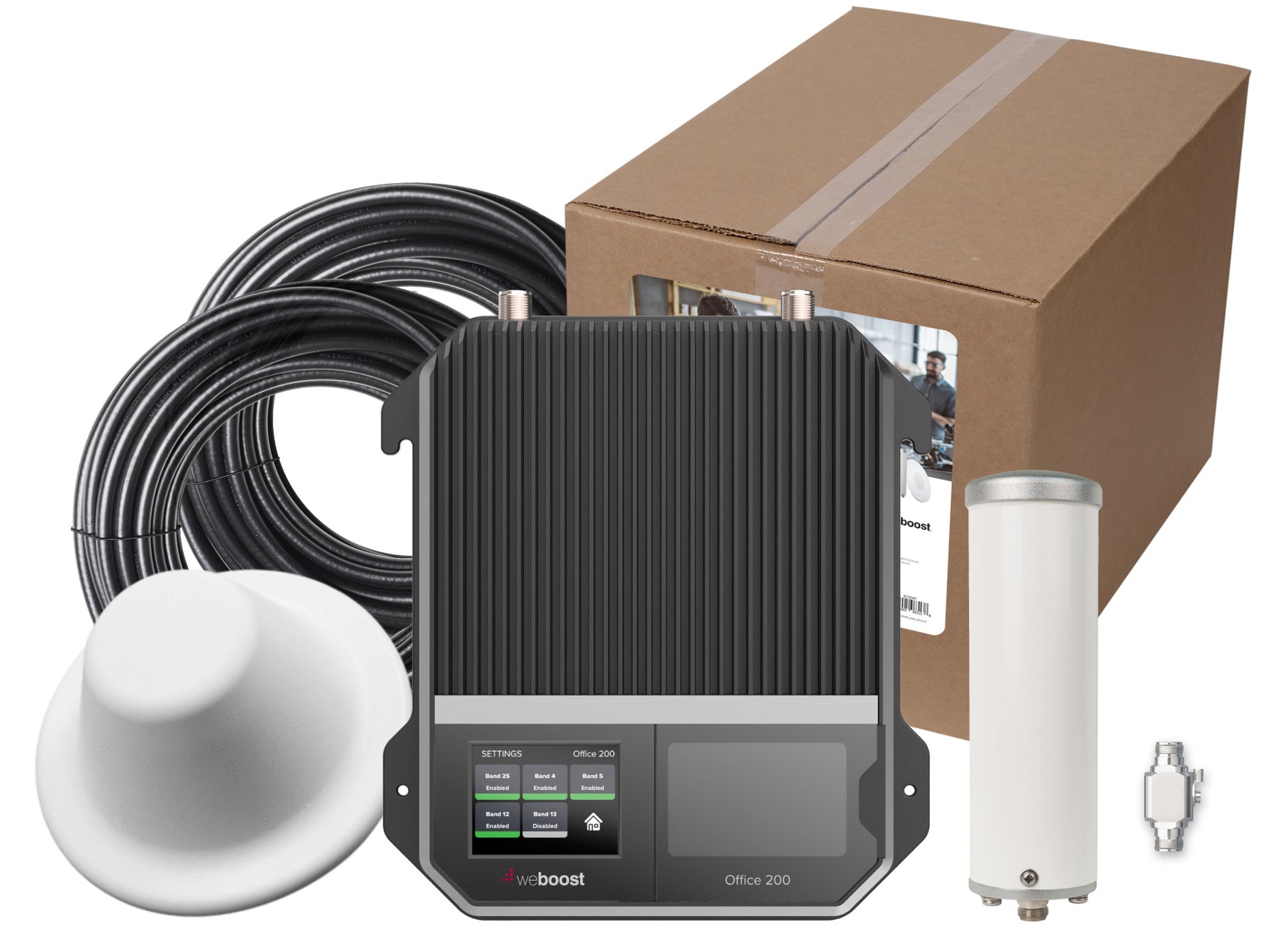 weBoost Office 200 Signal Booster (472047) - Omni Outside Antenna with 1 Inside Dome Antenna