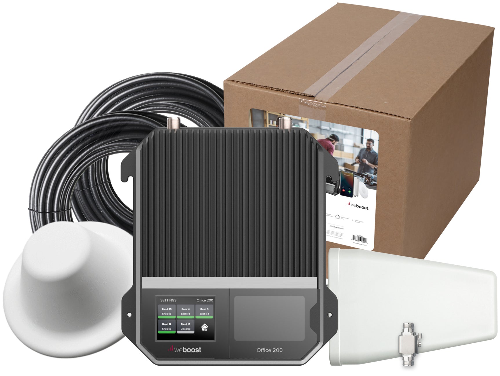 weBoost Office 200 Signal Booster (472047) - Yagi Outside Antenna with 1 Inside Dome Antenna