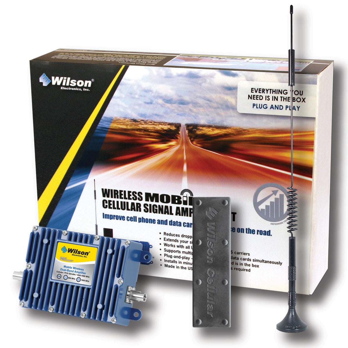 Wilson 801212 In-Vehicle Wireless 50 dB Dual-Band Signal Booster Kit