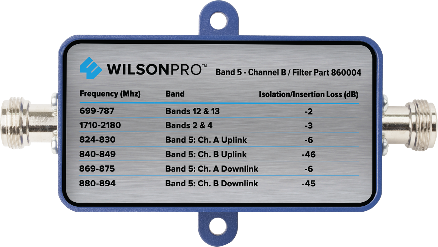 Channelized Filter: Band 5 Channel B Filter (N Connector) | 860004