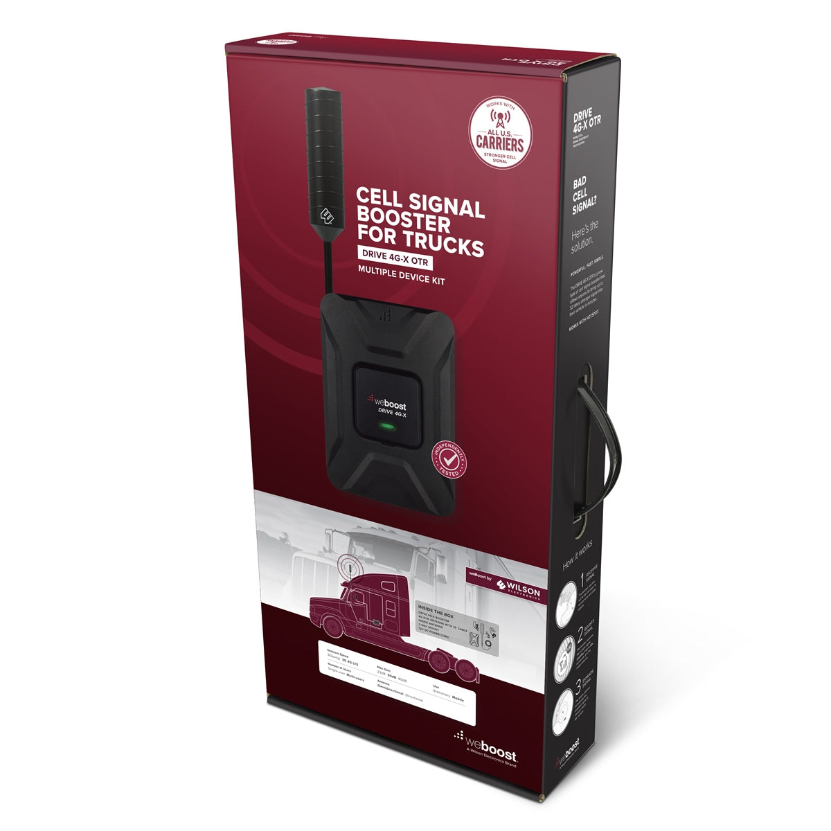 us cellular booster box weBoost Drive 4G-X OTR Mobile Signal Booster Kit