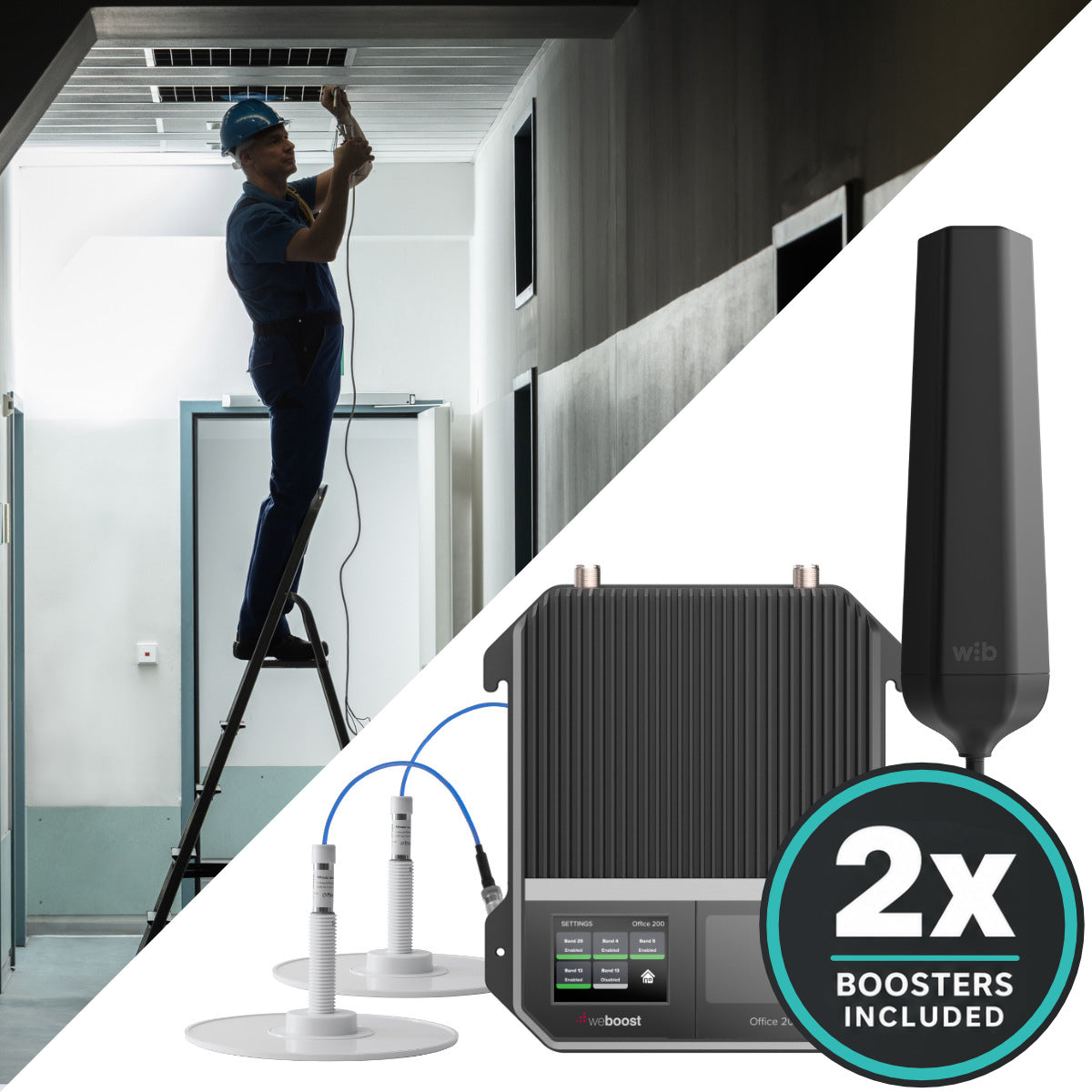 weBoost Installed Office 300 - 2 Systems, Professional Installation Included