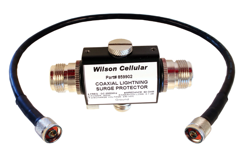 Wilson 859902 Lightning Surge Protector with 2' Ultra Low Loss Coax Cable [Discontinued]