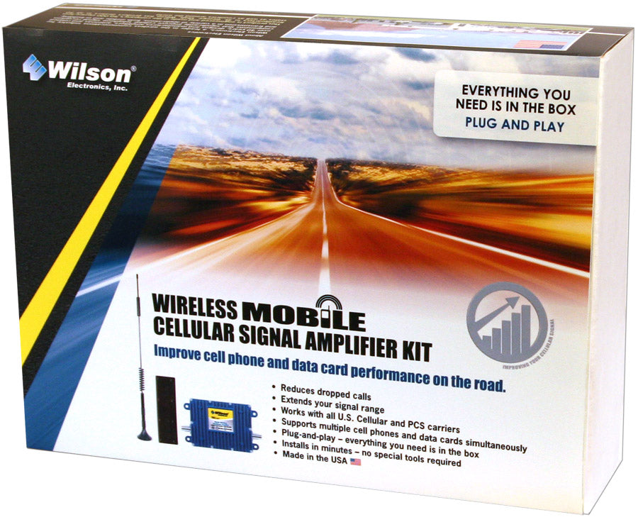 booster box for mobile phone signal Wilson 801212 In-Vehicle Wireless 50 dB Dual-Band Signal Booster Kit – Wilson Signal Booster