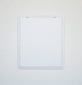 Finished installation with front cover. Can be painted with non-metallic paint to match the wall color.